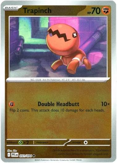 Trapinch #051 Reverse Holo kaart uit de Pokémon Phantasmal Flames set