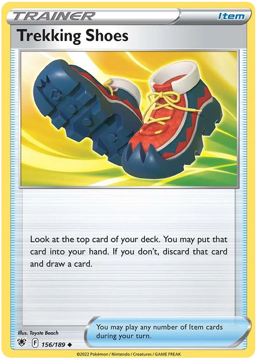 Trekking Shoes Pokémon kaart 156/189 uit Astral Radiance, common Item Trainer kaart