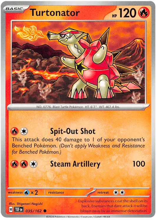 Turtonator #035 common kaart uit de Pokémon Temporal Forces set