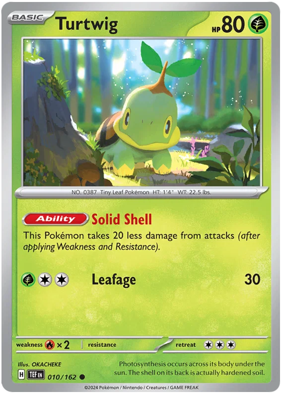 Pokémon Turtwig #010 common kaart uit de Temporal Forces set