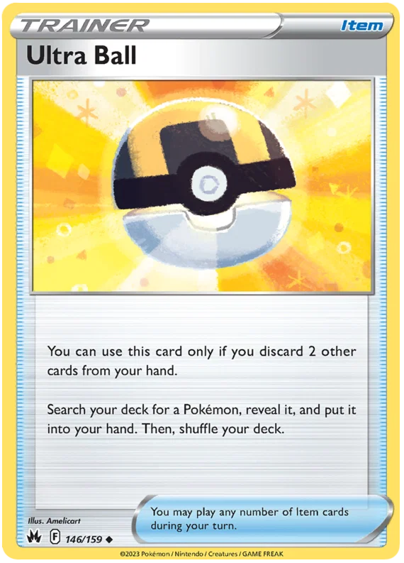 Ultra Ball common trainerkaart #146 uit de Pokémon Crown Zenith set