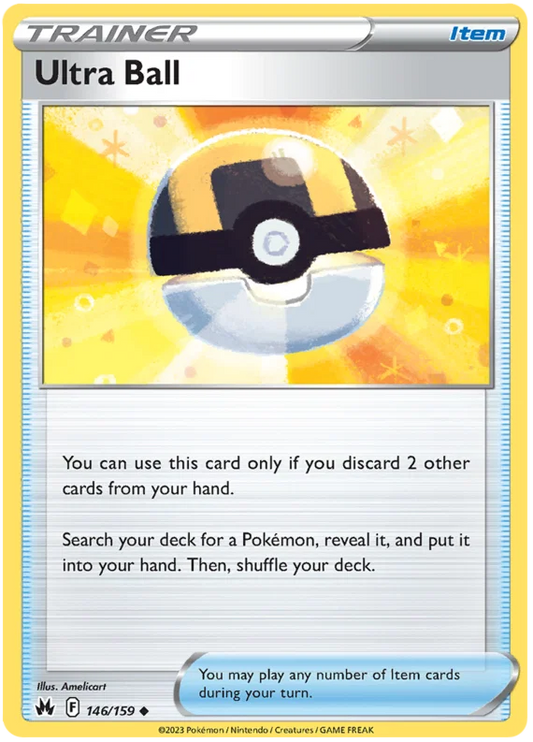 Ultra Ball common trainerkaart #146 uit de Pokémon Crown Zenith set