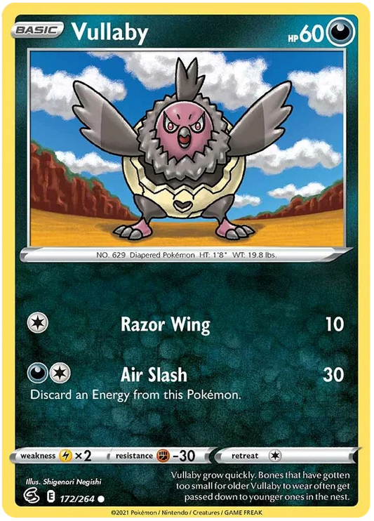 Vullaby common Pokémon kaart nummer 172 uit de Fusion Strike set