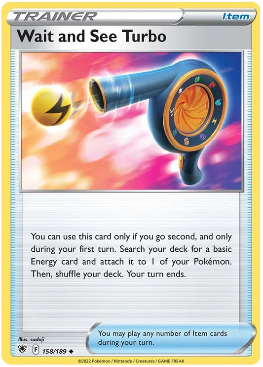 Wait and See Turbo trainerkaart uit de Pokémon Astral Radiance set, common #158/189