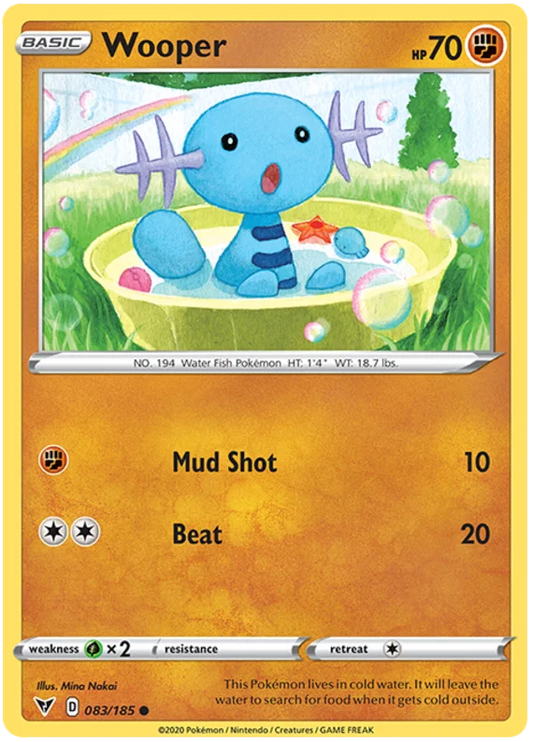 Wooper common kaart #083/185 uit de Pokémon Vivid Voltage set