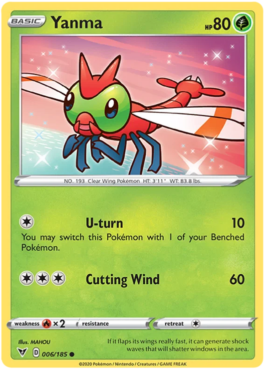 Yanma common kaart 006/185 uit de Pokémon Vivid Voltage set