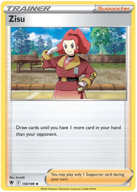Zisu Supporter kaart 159/189 uit Pokémon Astral Radiance