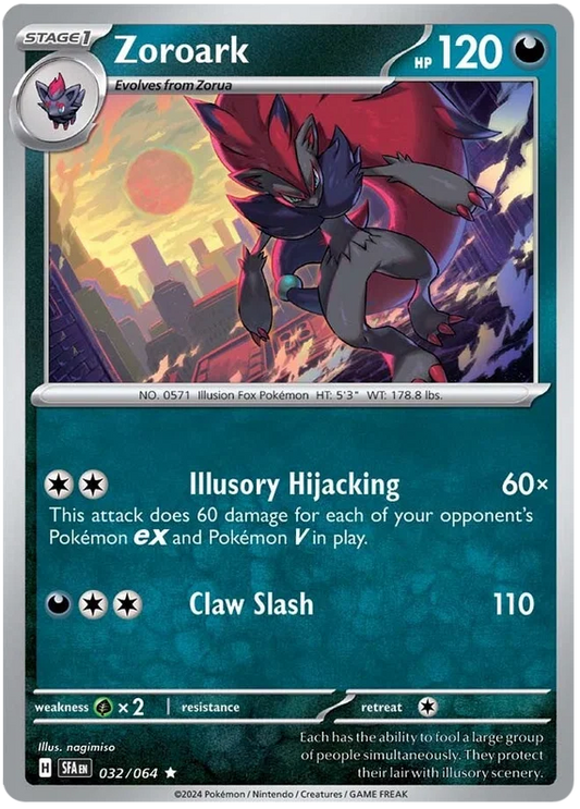 Zoroark Holo #032 losse kaart uit de Pokémon Shrouded Fable set