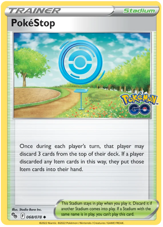 PokéStop stadium trainerkaart 068/078 uit de Pokemon GO set
