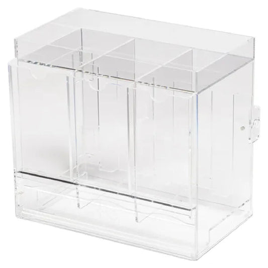Heldere premium acryl booster pack dispenser 3-slot case voor TCG display en bescherming