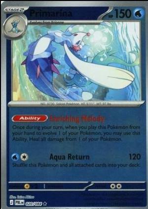 Primarina Reverse Holo kaart nummer 020 uit de Japanse Pokémon set Pitch Black Rush
