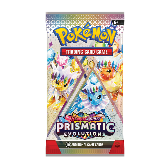 Prismatic Evolutions boosterpack met kans op Eevee en Eeveelutions Full Art kaarten