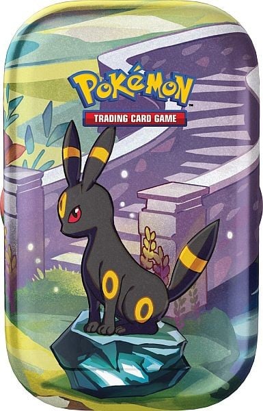 Prismatic Evolutions Mini Tin met Umbreon artwork inclusief boosterpacks en verzamelkaart