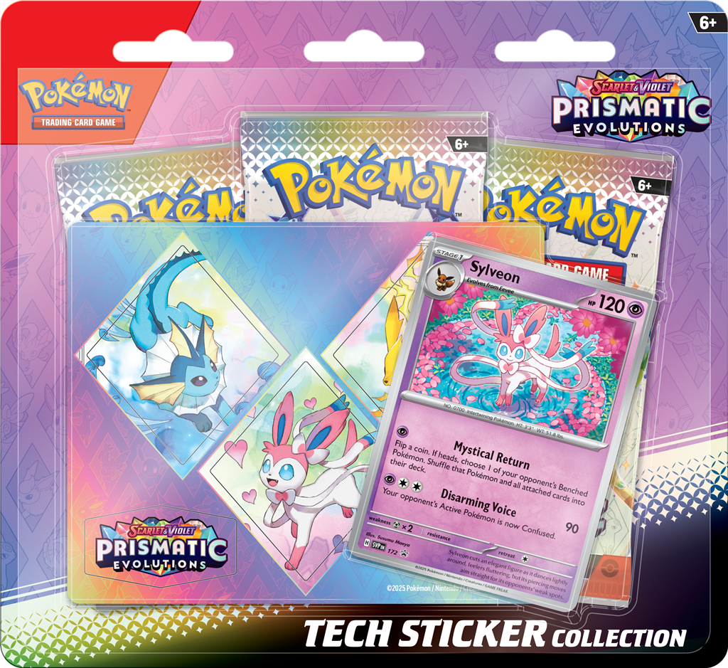 Eevee evoluties techstickerset met stickers en promokaart