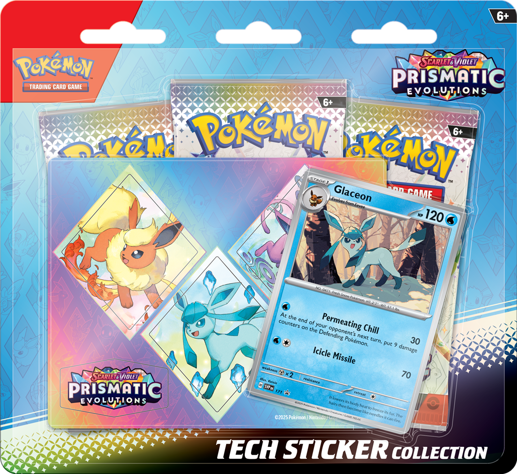 Eevee evoluties techstickerset met stickers en promokaart