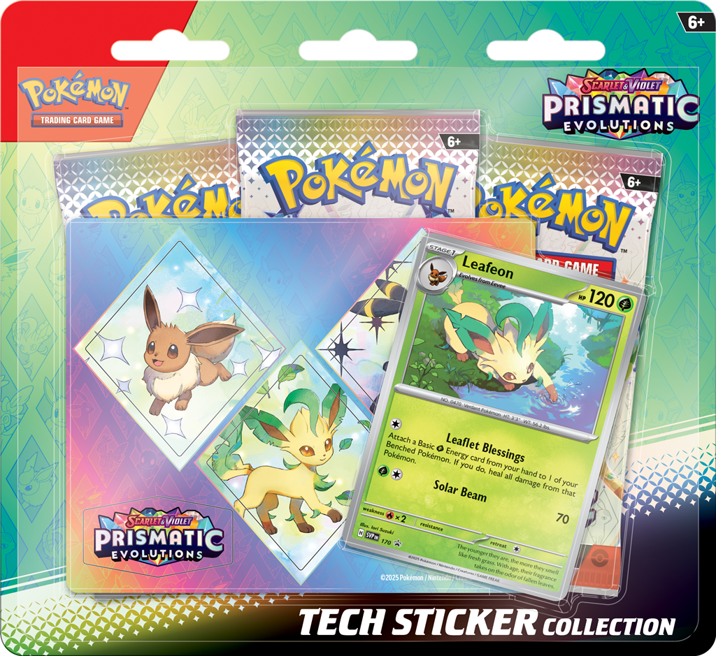 Eevee evoluties techstickerset met stickers en promokaart