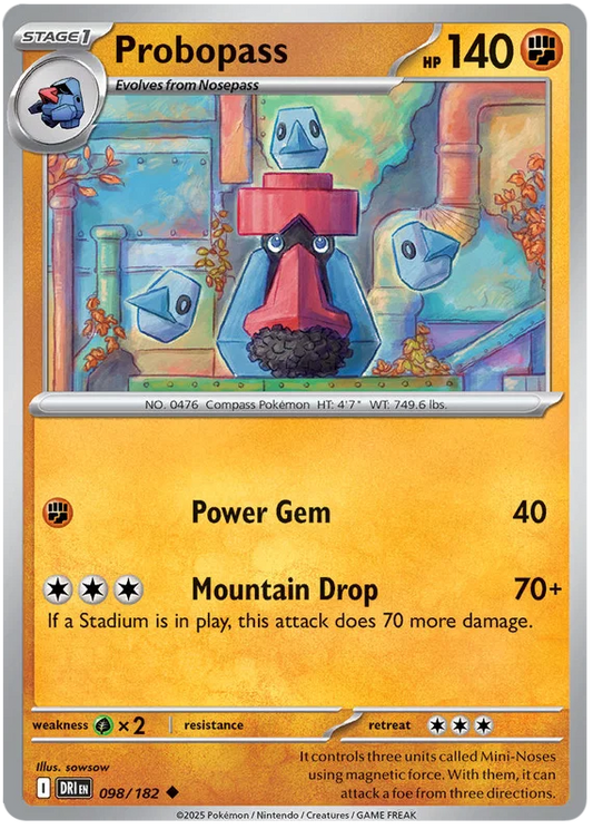 Probopass common #098 losse Pokémon kaart uit de Destined Rivals set