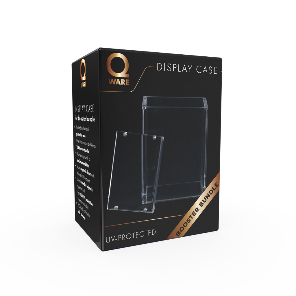 Qware Booster Bundle Acrylic Case van 11 cm hoog voor Pokémon booster bundles - zijaanzicht
