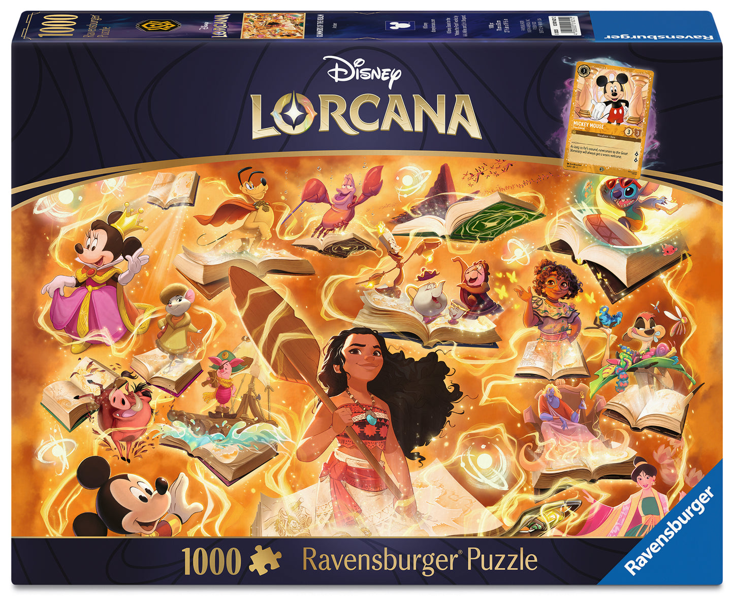Officiële Disney Lorcana Glimmers of the Realm Amber puzzel van 1000 stukjes.