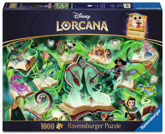 Officiële Disney Lorcana Glimmers of the Realm Emerald puzzel inclusief promo kaart.