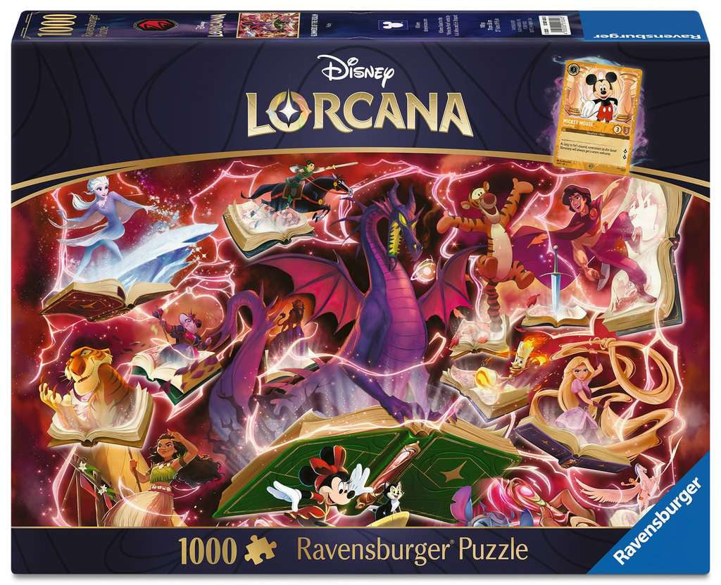 Officiële Disney Lorcana Glimmers of the Realm Ruby puzzel inclusief promo kaart.