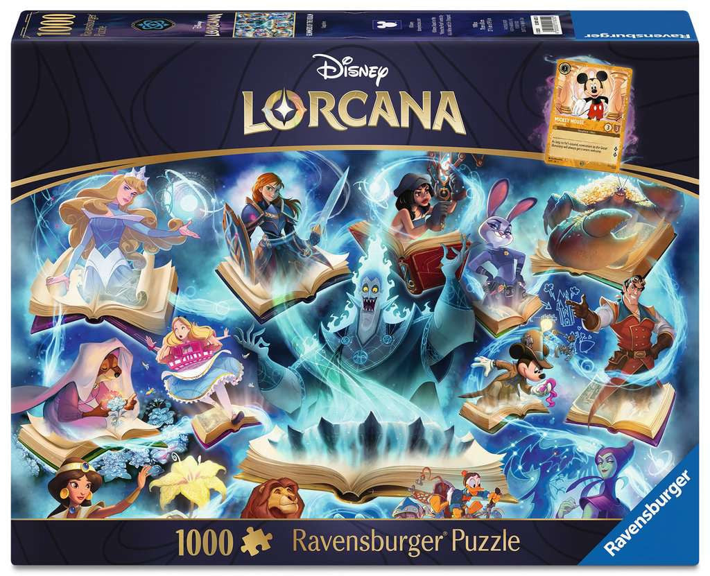 Officiële Disney Lorcana Glimmers of the Realm Sapphire puzzel inclusief promo kaart.