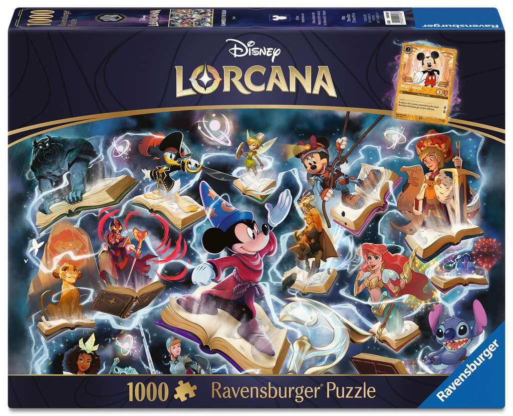 Officiële Disney Lorcana Glimmers of the Realm Steel puzzel inclusief promo kaart.