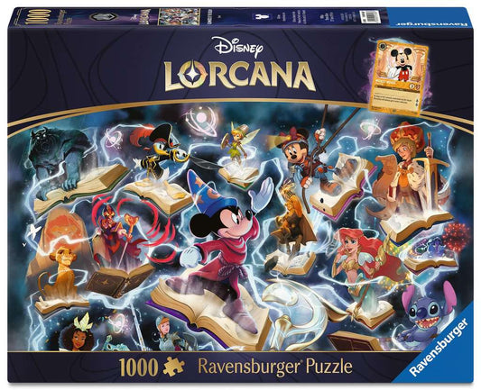 Officiële Disney Lorcana Glimmers of the Realm Steel puzzel inclusief promo kaart.