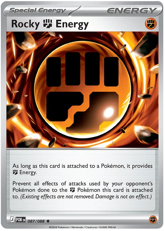 Rocky Energy Holo #087 losse Pokemon energiekaart in perfecte staat