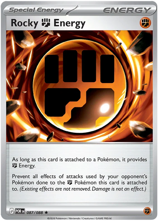 Rocky Energy Holo #087 losse Pokemon energiekaart in perfecte staat