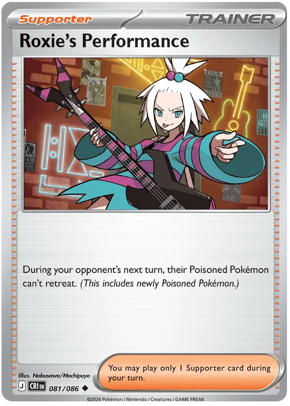Roxie's Performance #081 common losse Pokémon kaart uit Chaos Rising