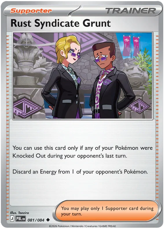 Rust Syndicate Grunt common #081 losse Pokemon kaart uit Pitch Black set
