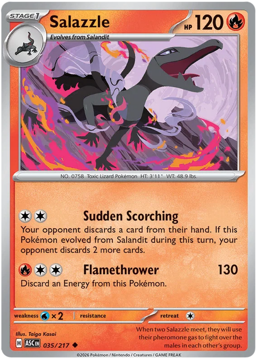 Salazzle common kaart #035 uit de Ascended Heroes set