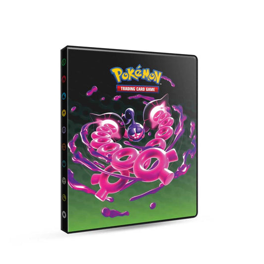 Shrouded Fable 4-pocket Portfolio met artwork van Pecharunt en The Loyal Three voor Pokémon kaarten