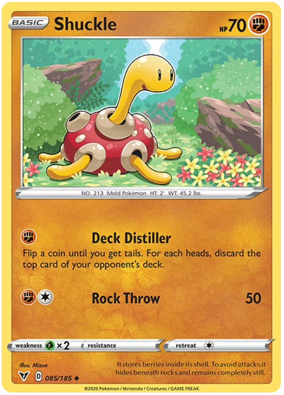 Shuckle 085/185 uncommon Pokémon kaart uit de Vivid Voltage set