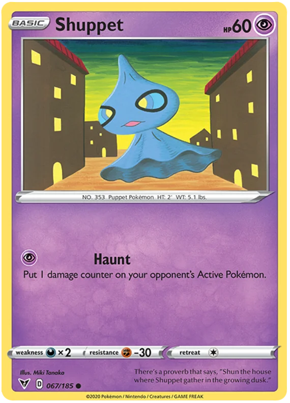 Shuppet common kaart #067/185 uit de Pokémon Vivid Voltage set