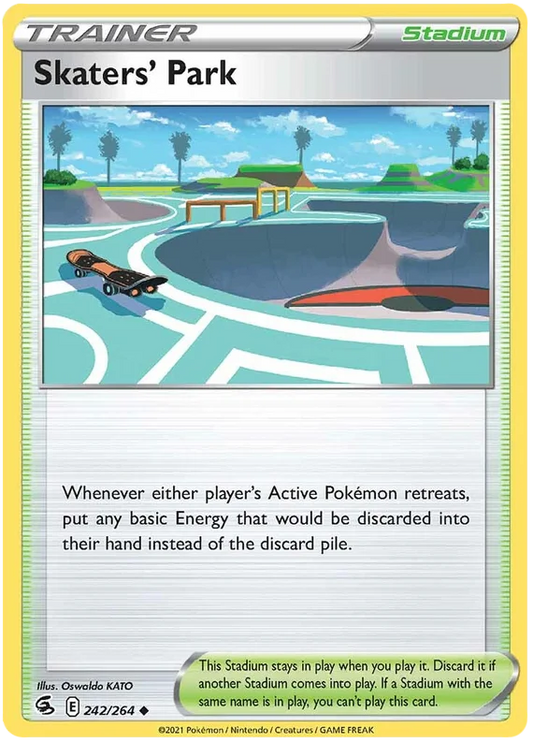 Skaters' Park common Trainer Stadium kaart uit Pokémon Fusion Strike set