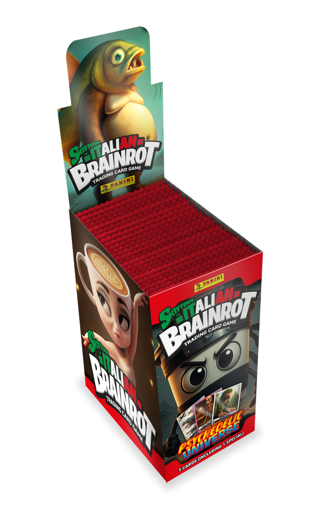 Skifidol Italian Brainrot trading card boosterpack met 7 willekeurige kaarten
