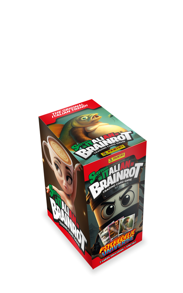 Skifidol Italian Brainrot trading card boosterpack met 7 willekeurige kaarten
