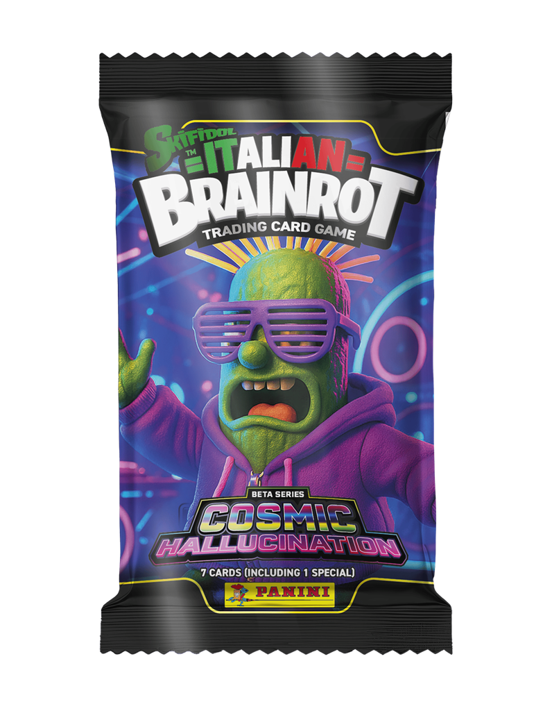 Skifidol Italian Brainrot TC 2 Cosmic Hallucination Booster Box Display met 24 packs en 168 kaarten.