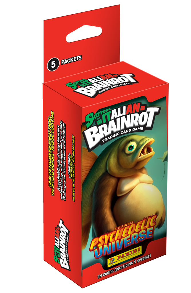 Skifidol Italian Brainrot Ecoblister verpakking met Paniniruilkaarten