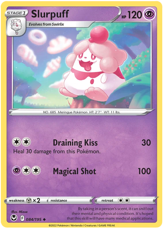 Slurpuff 084/195 uncommon Pokémon kaart uit de Silver Tempest set