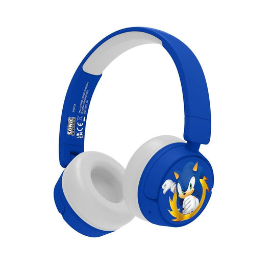 Sonic the Hedgehog Bluetooth koptelefoon in blauw design met ingebouwde microfoon en volumebegrenzing