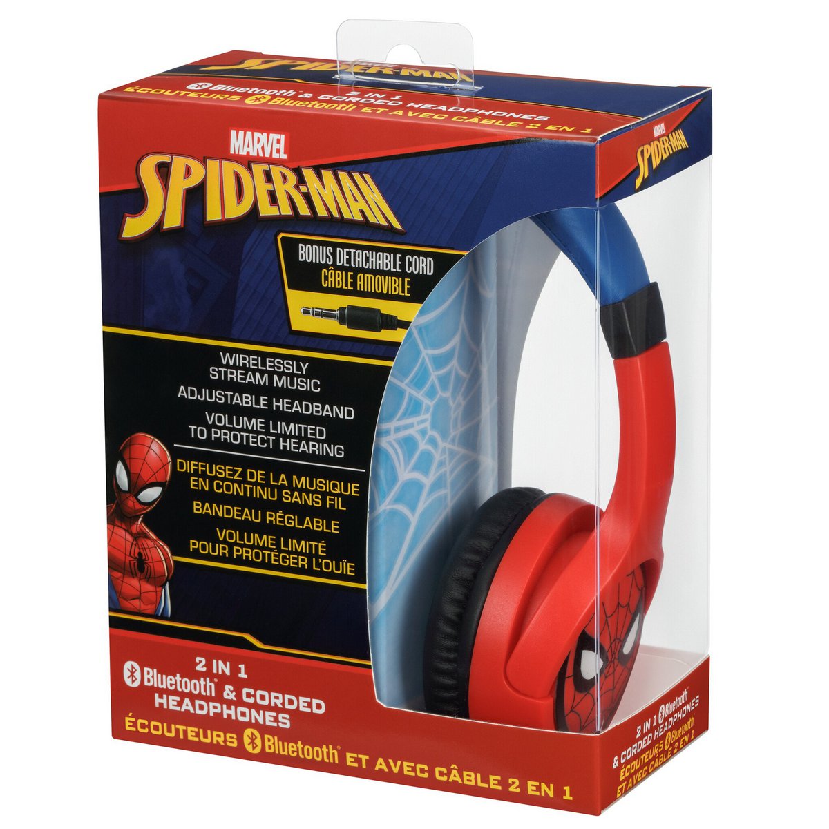 Spider-Man Bluetooth kinder koptelefoon met Marvel design
