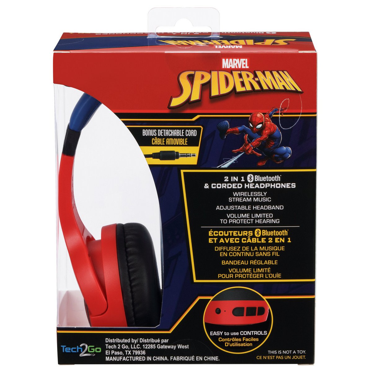 Spider-Man Bluetooth kinder koptelefoon met Marvel design