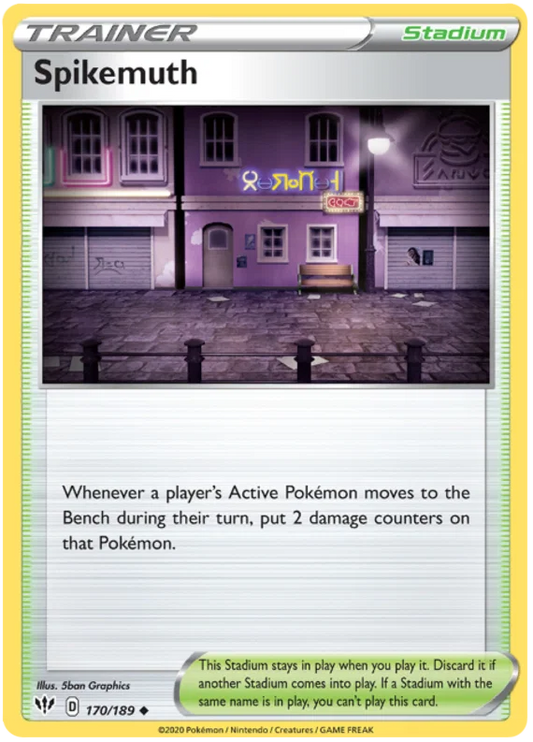 Spikemuth stadium trainer kaart 170/189 uit Pokemon Darkness Ablaze