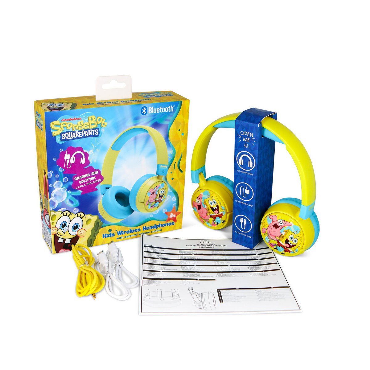 SpongeBob Bluetooth kinder koptelefoon met herkenbaar design