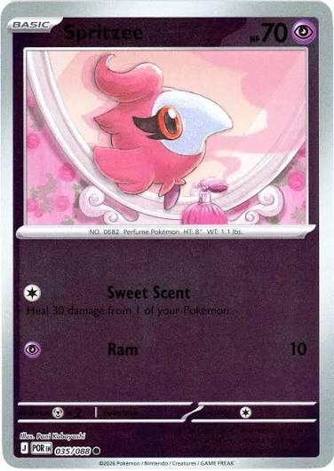 Spritzee #035 Reverse Holo Pokémon kaart uit de set Perfect Order
