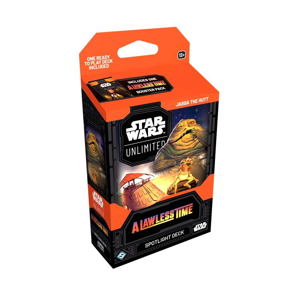 Star Wars Unlimited A Lawless Time Spotlight Deck Jabba The Hutt doos met pre-built kaartspel - verpakking