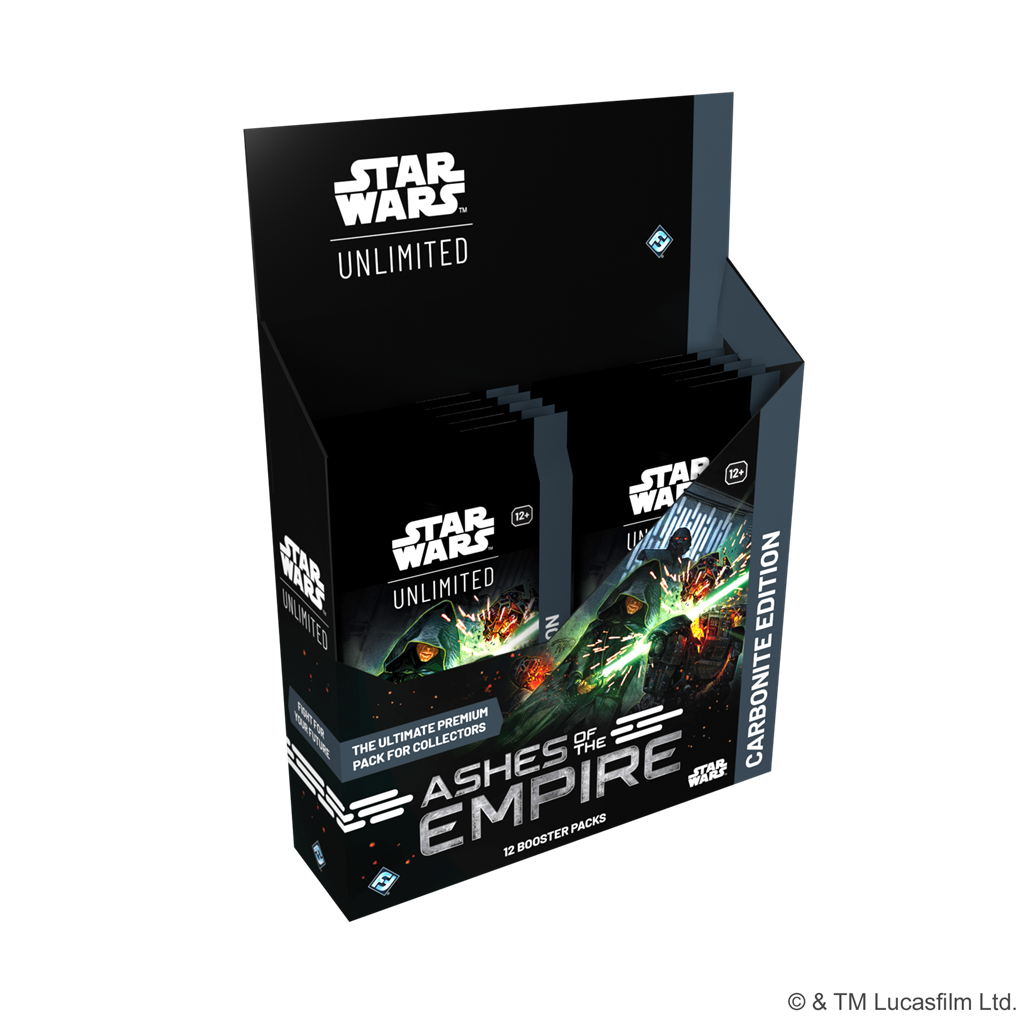 Star Wars Unlimited Ashes of the Empire Carbonite sealed Boosterbox display voor TCG verzamelaars - vooraanzicht